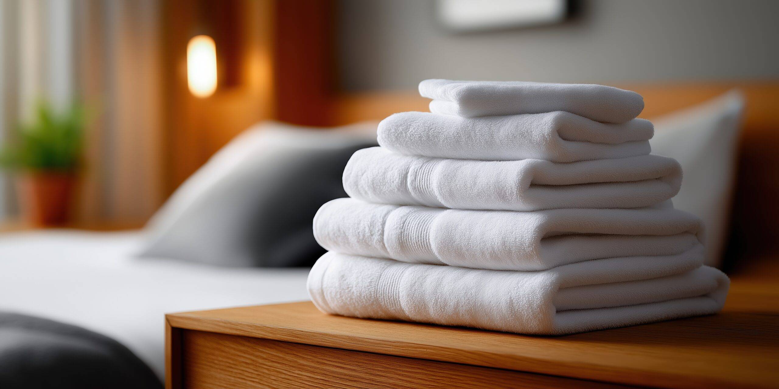 Experienced housekeeper caring for a private residence folding towels
