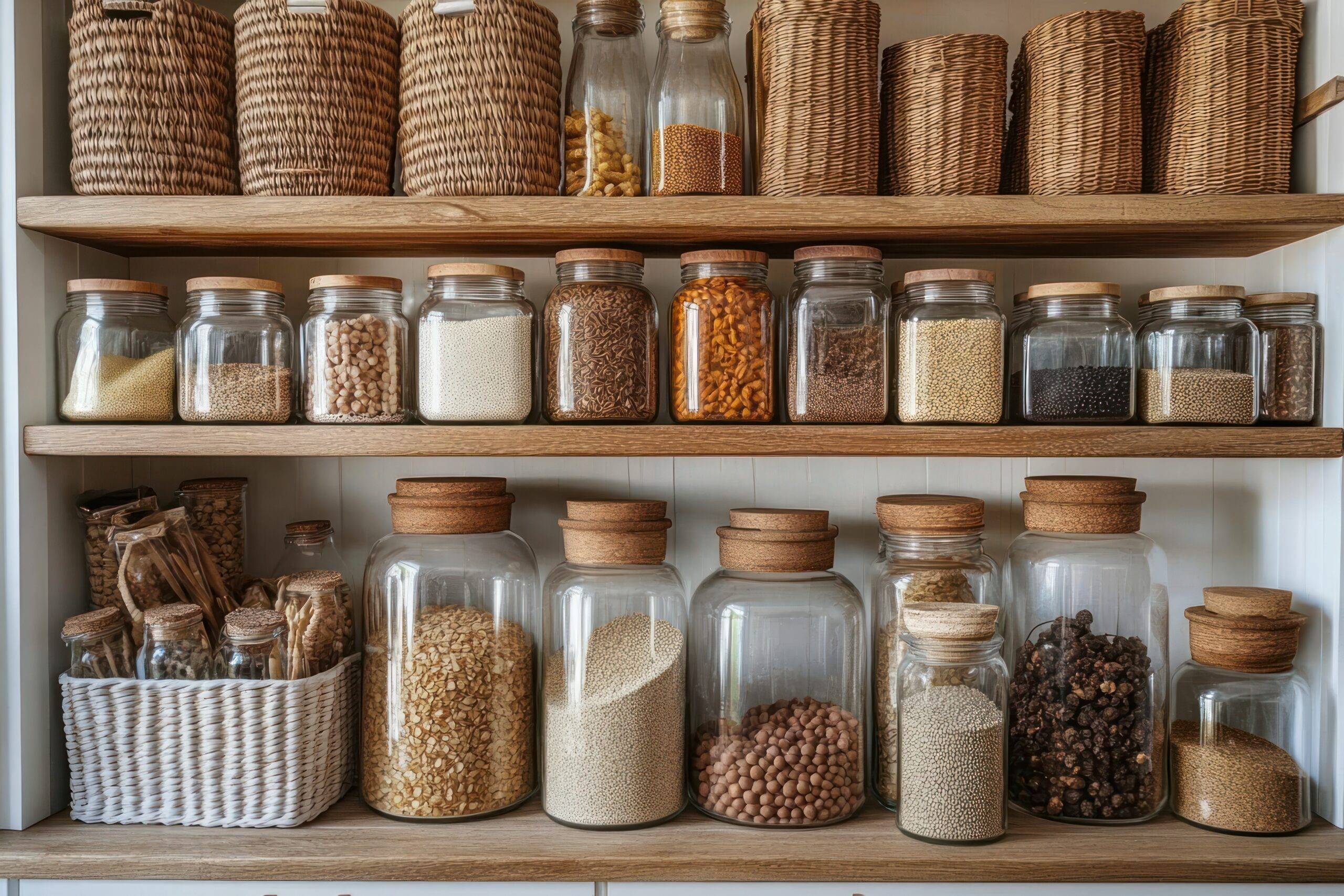 Housekeeper organizing a pantry