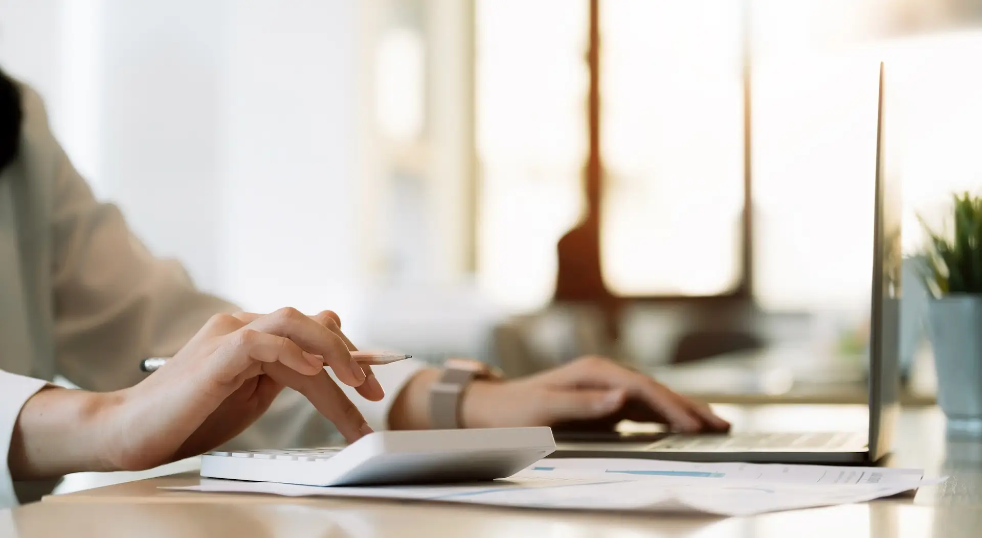 Estate manager reviewing household budgets and financial planning